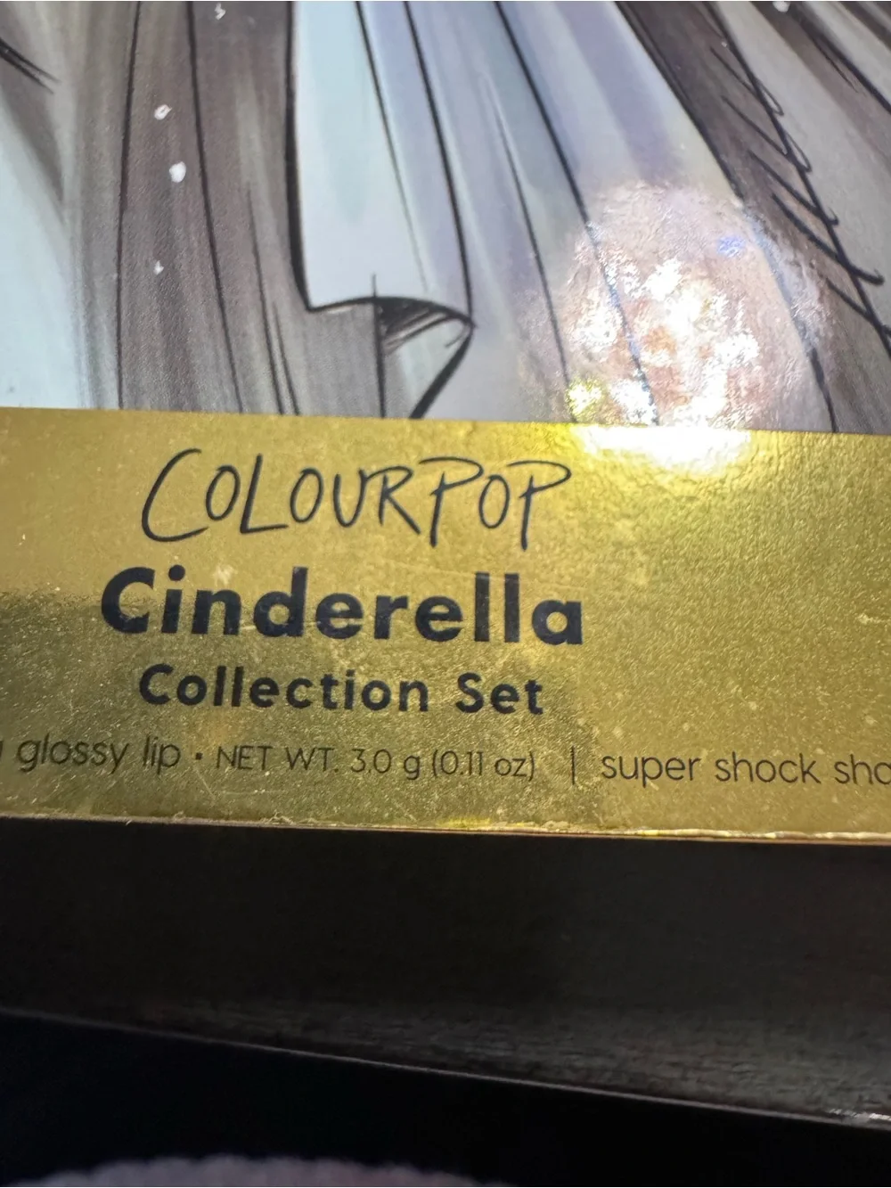 ColourPop Cinderella Collection Set - Black & Gold Packaging